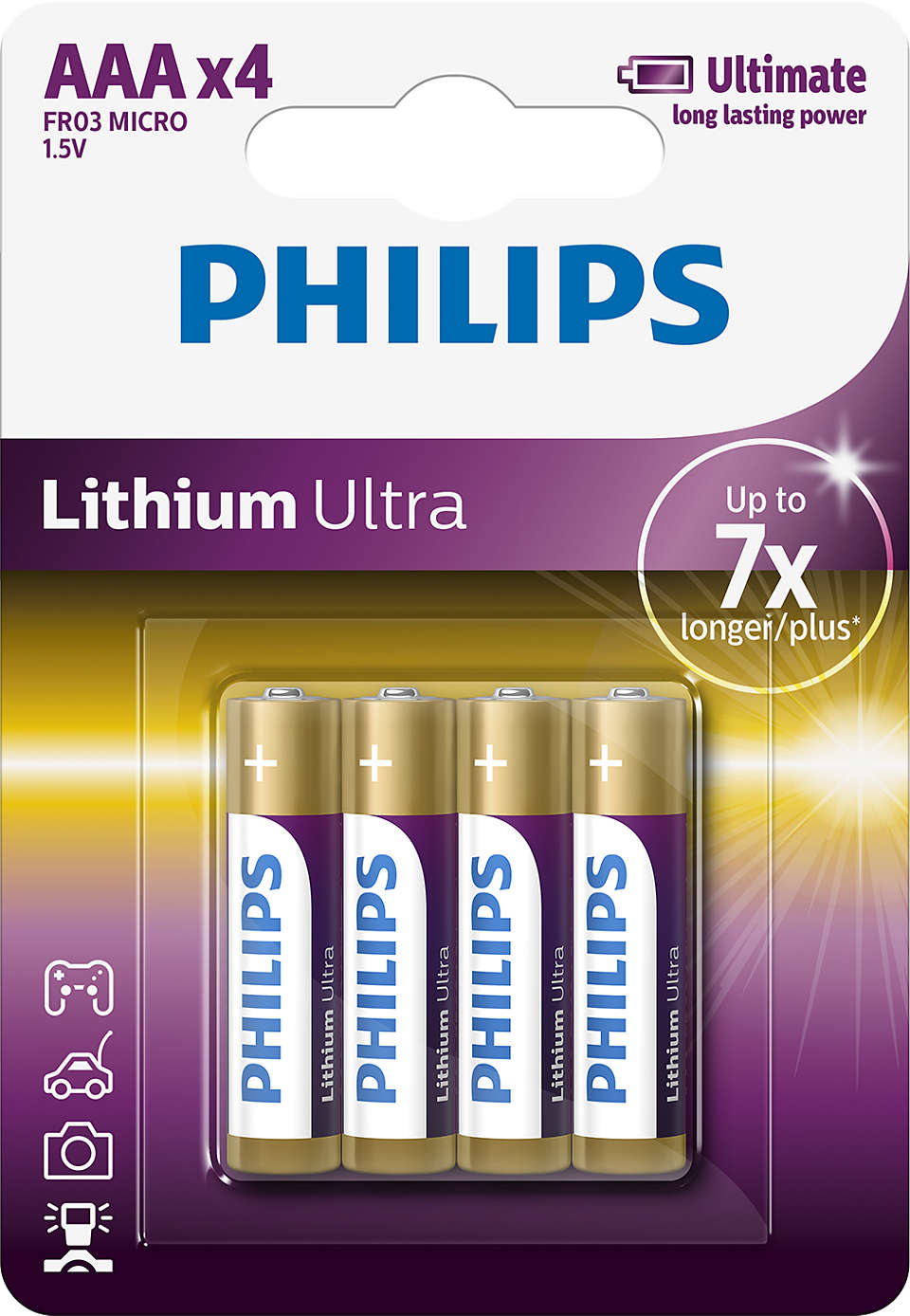 Philips FR03LB4A/10 Lithium Ultra AAA Batteri 4-stk