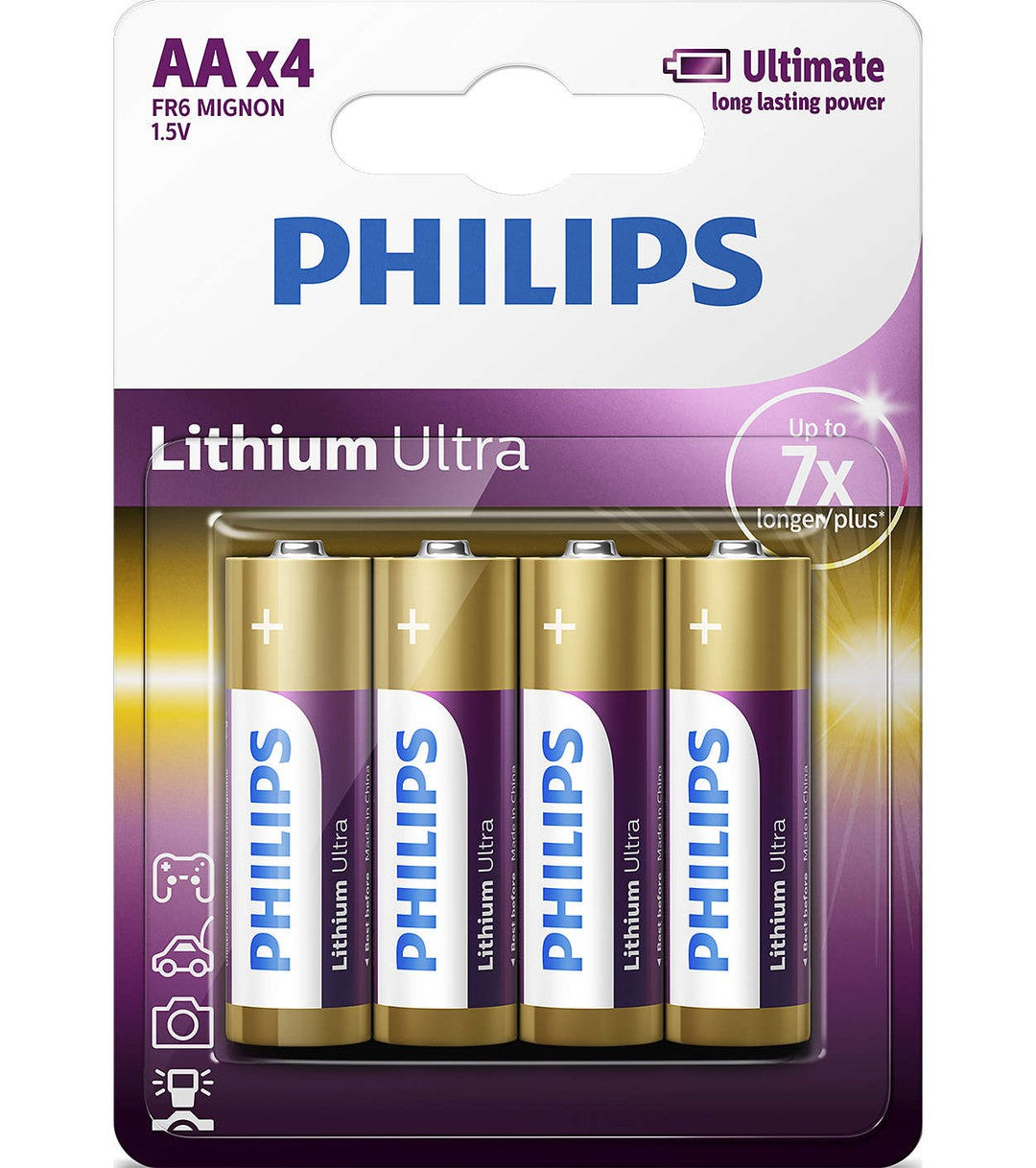 Philips FR6LB4A/10 Lithium Ultra AA Batteri 4-stk