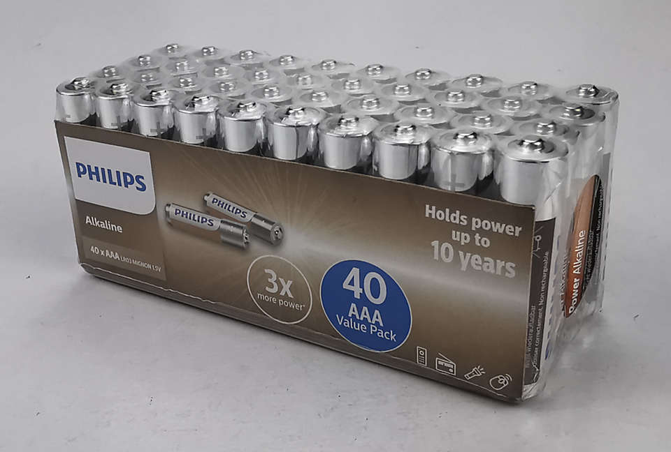 Philips LR03A40F Alkaline AAA batteri 40-stk