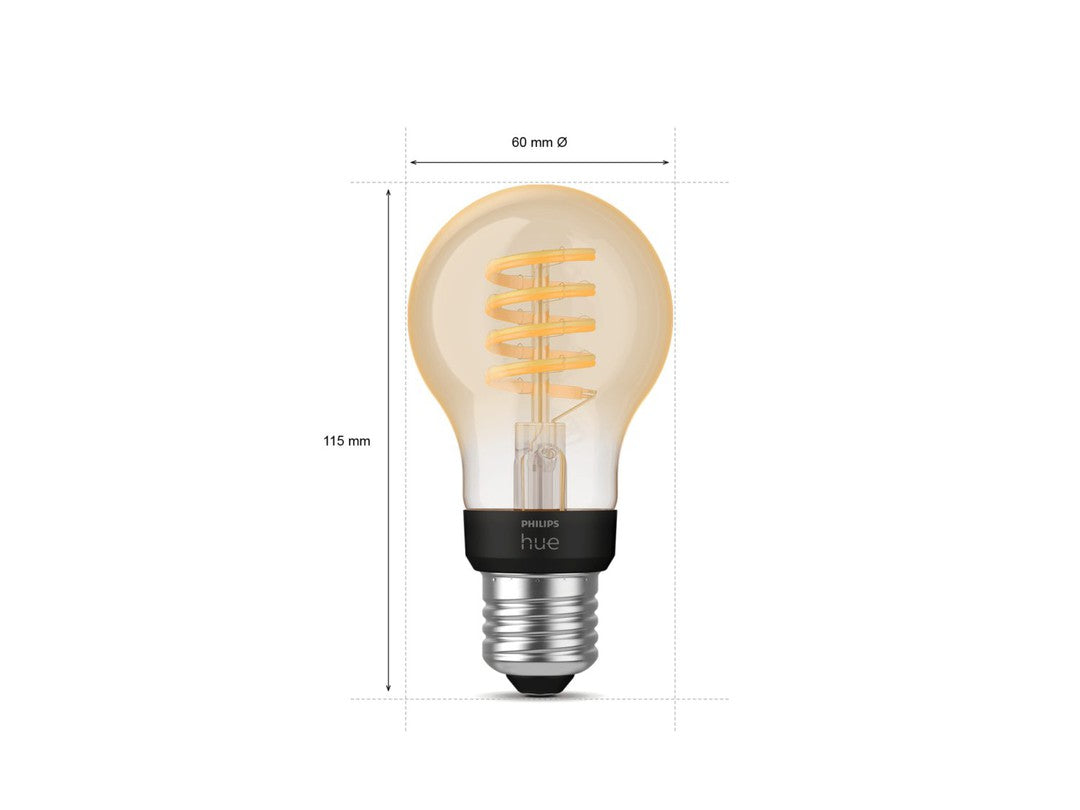 Philips Hue White Ambiance Filament E27 pære A60