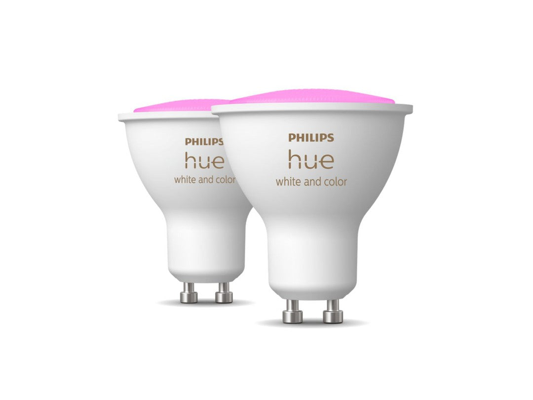 Philipe Hue White and Color Ambiance GU10 LED Pære med Bluetooth - 2-pack