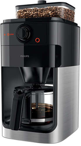 Philips HD7767/00 Grind & Brew Kaffemaskine med Integreret kaffekværn - Sort/Metal
