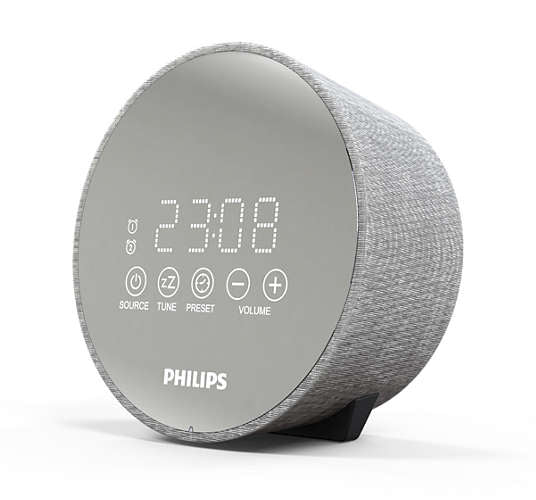 Philips TADR402/12 Clockradio med spejlbelagt skærm hos butik24